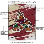 arizona coyotes wild lines red white quilt blanket best selling