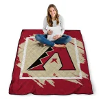 arizona diamondbacks block border red quilt blanket best selling