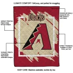 arizona diamondbacks block border red quilt blanket best selling
