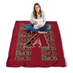 arizona diamondbacks bold red quilt blanket best selling