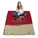 arizona diamondbacks dot illusion red quilt blanket best selling