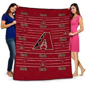 arizona diamondbacks handdrawn stripes red quilt blanket best selling