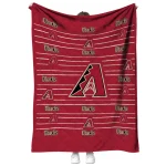 arizona diamondbacks handdrawn stripes red quilt blanket best selling