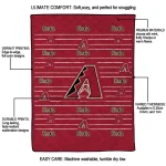 arizona diamondbacks handdrawn stripes red quilt blanket best selling