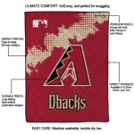 arizona diamondbacks league patch red quilt blanket best selling