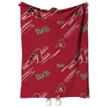 arizona diamondbacks sketch lines red quilt blanket best selling