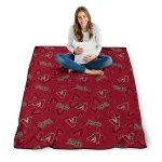 arizona diamondbacks solid classic red quilt blanket best selling