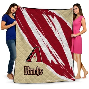 arizona diamondbacks stroke art red white quilt blanket best selling
