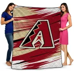 arizona diamondbacks wild lines red white quilt blanket best selling