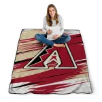 arizona diamondbacks wild lines red white quilt blanket best selling