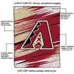 arizona diamondbacks wild lines red white quilt blanket best selling