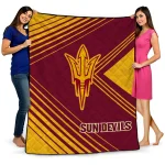 arizona state sun devils arrow layers maroon quilt blanket best selling