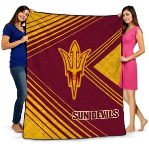 arizona state sun devils arrow layers maroon quilt blanket best selling