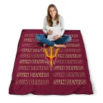 arizona state sun devils bold red maroon quilt blanket best selling