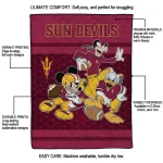 arizona state sun devils disney football maroon quilt blanket best selling