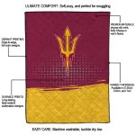 arizona state sun devils dot illusion maroon quilt blanket best selling
