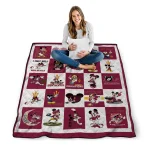 arizona state sun devils mickey mouse motif maroon white quilt blanket best selling