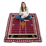 arizona state sun devils mickey player maroon quilt blanket best selling
