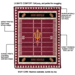 arizona state sun devils mickey player maroon quilt blanket best selling