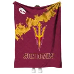 arizona state sun devils paint trail maroon quilt blanket best selling