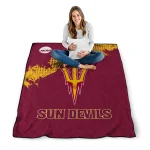 arizona state sun devils paint trail maroon quilt blanket best selling