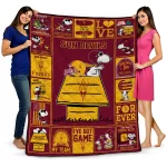 arizona state sun devils snoopy love maroon quilt blanket best selling