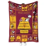 arizona state sun devils snoopy love maroon quilt blanket best selling