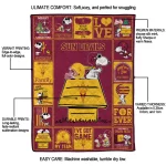 arizona state sun devils snoopy love maroon quilt blanket best selling
