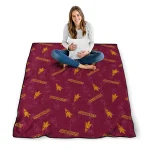 arizona state sun devils solid classic maroon quilt blanket best selling