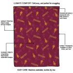 arizona state sun devils solid classic maroon quilt blanket best selling