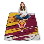 arizona state sun devils wild lines maroon white quilt blanket best selling