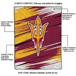 arizona state sun devils wild lines maroon white quilt blanket best selling