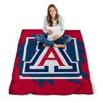arizona wildcats block border red quilt blanket best selling