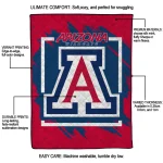 arizona wildcats block border red quilt blanket best selling