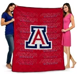 arizona wildcats bold red quilt blanket best selling