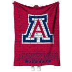 arizona wildcats brick grid red quilt blanket best selling