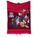 arizona wildcats disney football red quilt blanket best selling