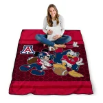 arizona wildcats disney football red quilt blanket best selling
