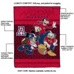 arizona wildcats disney football red quilt blanket best selling