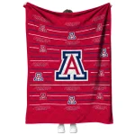 arizona wildcats handdrawn stripes red quilt blanket best selling