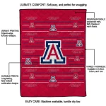 arizona wildcats handdrawn stripes red quilt blanket best selling