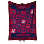 arizona wildcats helmet heart red quilt blanket best selling