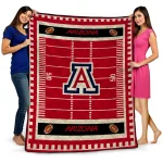 arizona wildcats mickey player red quilt blanket best selling