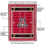 arizona wildcats mickey player red quilt blanket best selling