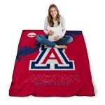 arizona wildcats paint trail red quilt blanket best selling