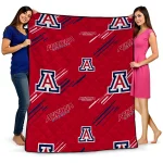 arizona wildcats sketch lines red quilt blanket best selling