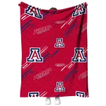 arizona wildcats sketch lines red quilt blanket best selling