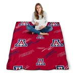 arizona wildcats sketch lines red quilt blanket best selling