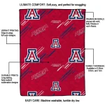 arizona wildcats sketch lines red quilt blanket best selling