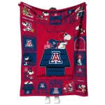 arizona wildcats snoopy love red quilt blanket best selling